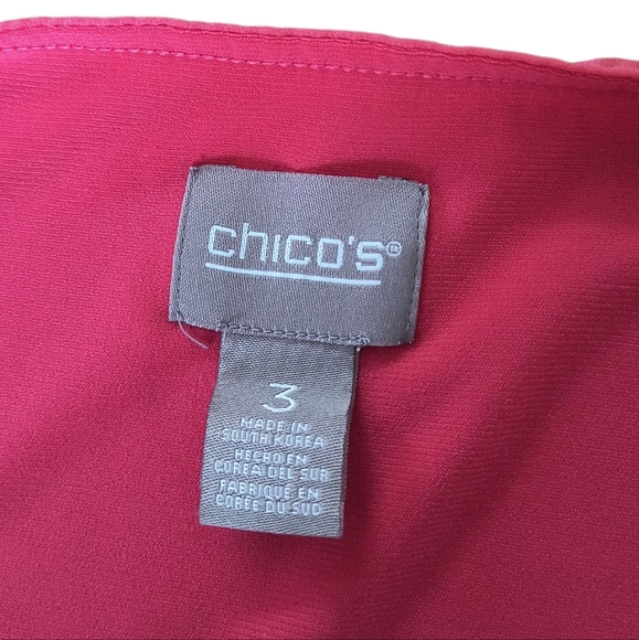 Chico's Pink and Orange Patterned Tunic Size 3 (US Size XL) - Picture 8 of 8